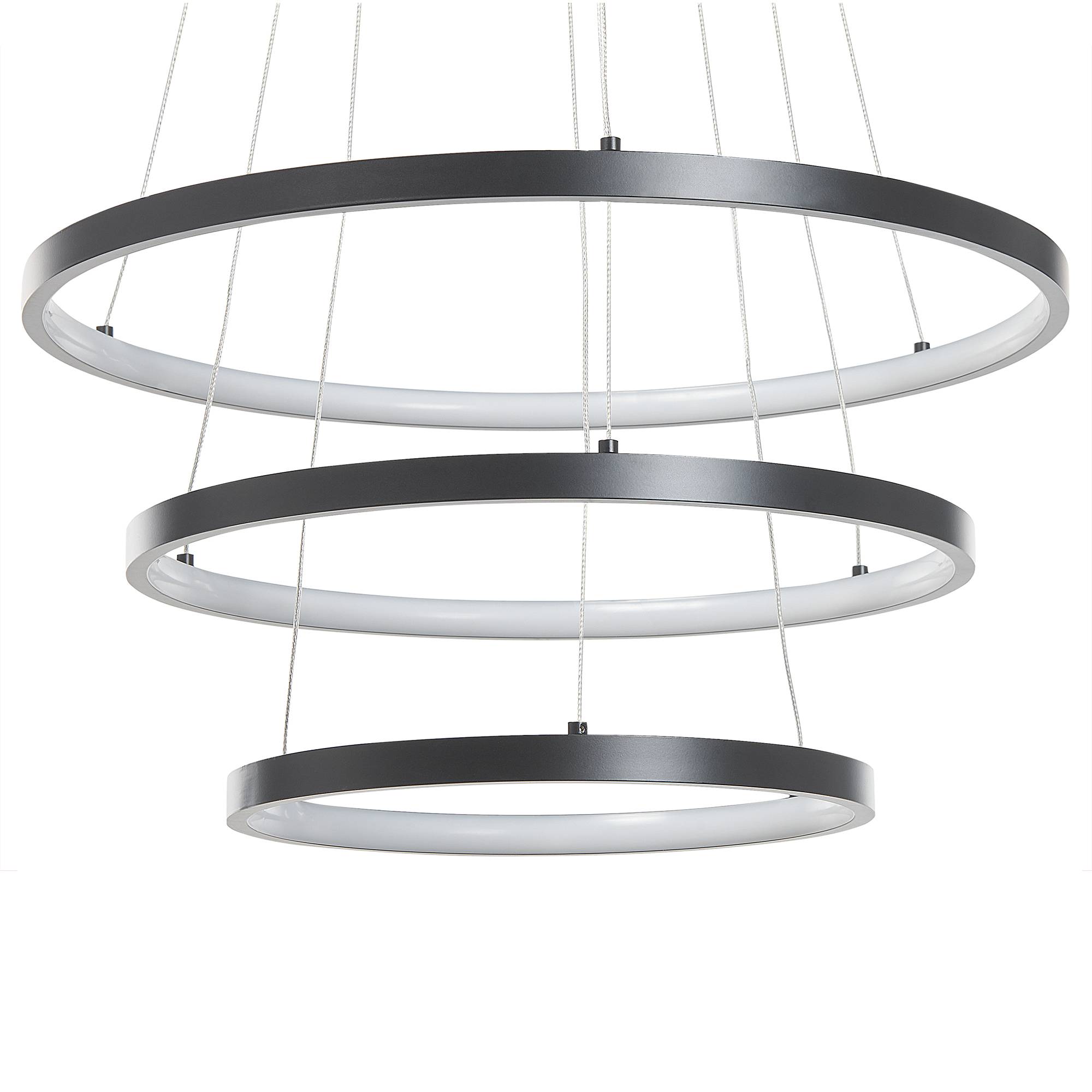 Beliani - Lampe suspension Aluminium Noir ATREK - 50x50x108- Beliani - Image 5