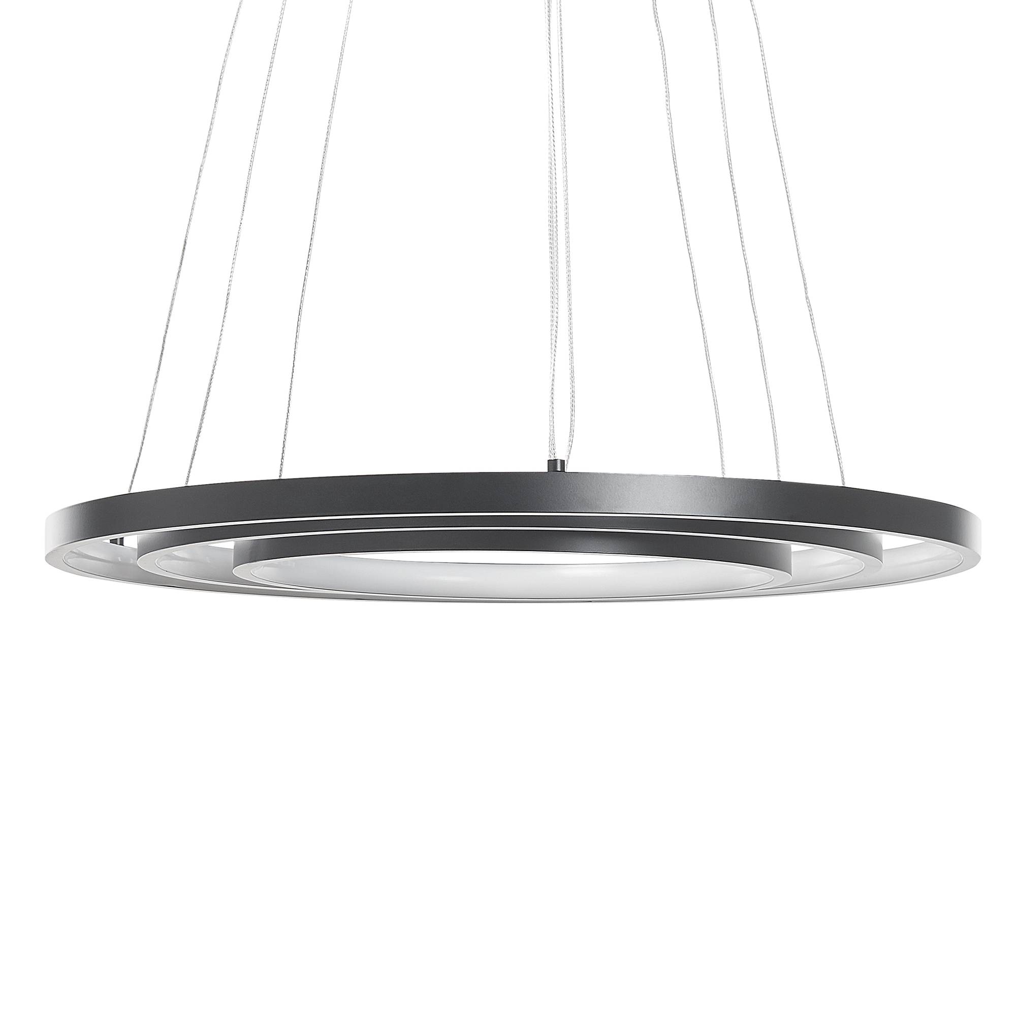 Beliani - Lampe suspension Aluminium Noir ATREK - 50x50x108- Beliani - Image 6