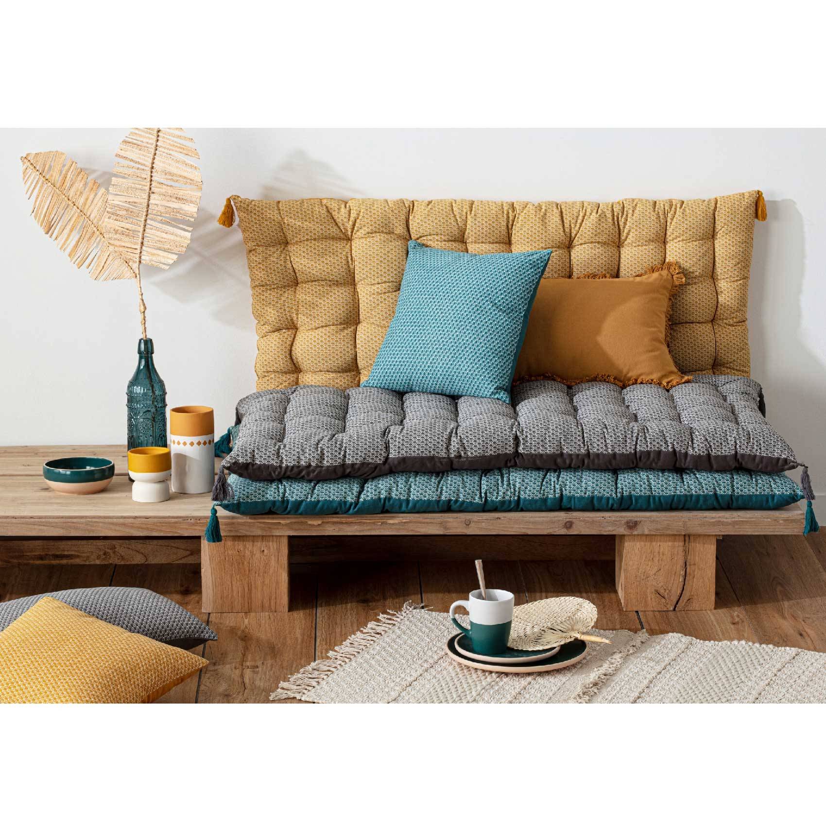 Matelas de Sol Ocre avec Pompons 60 x 120 cm - Image 8