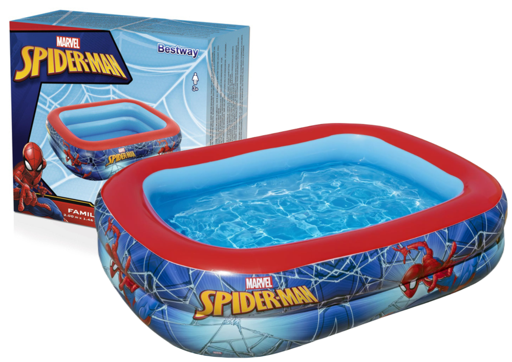 Entrepotbrico - Piscine gonflable Spider-Man 200 x 146 x 48 cm Bestway 98011