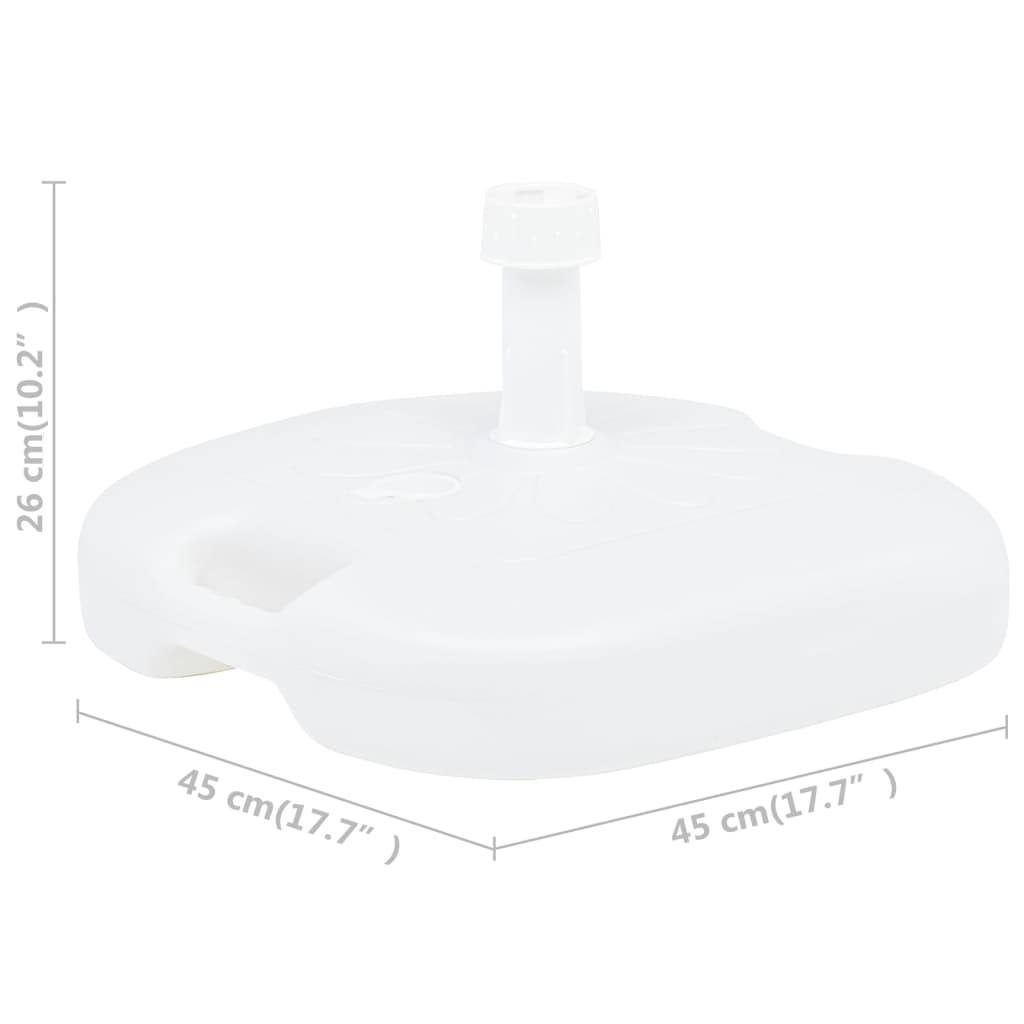 Socle de parasol - accessoire parasol rempli de sable/d'eau 16 L Blanc Plastique - MEUBLE PRO - Image 6