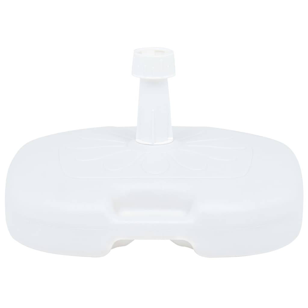 Socle de parasol - accessoire parasol rempli de sable/d'eau 16 L Blanc Plastique - MEUBLE PRO - Image 1