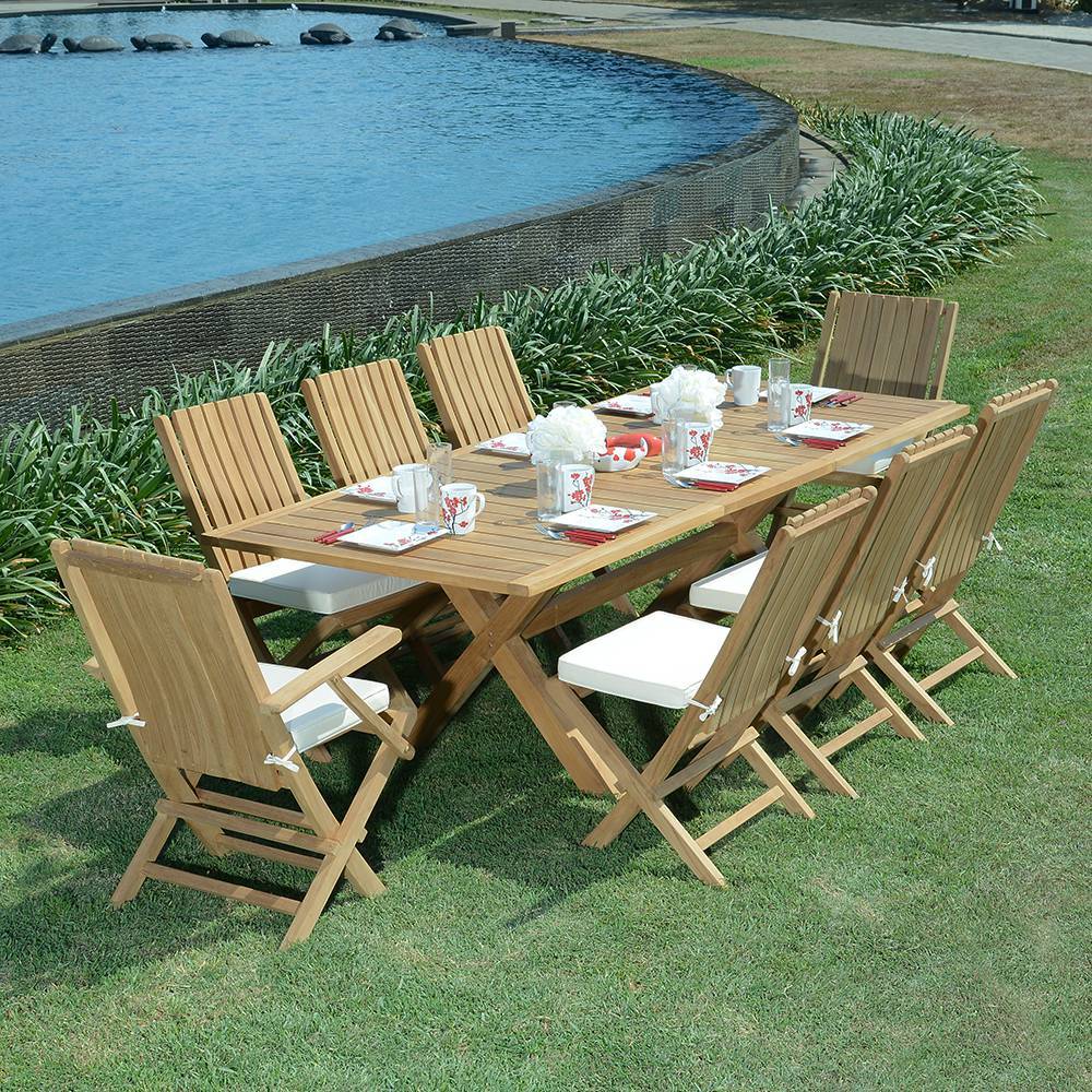 Salon de jardin teck massif Teresina, 8 places - TECK'Attitude - Image 2