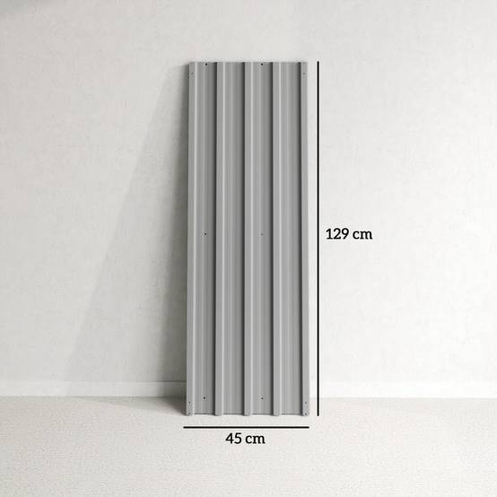 Lot 12 panneaux toiture acier galvanisé pour abris serres revêtement étanche 129x45cm gris - ComfortXL Outdoor Living - Image 5