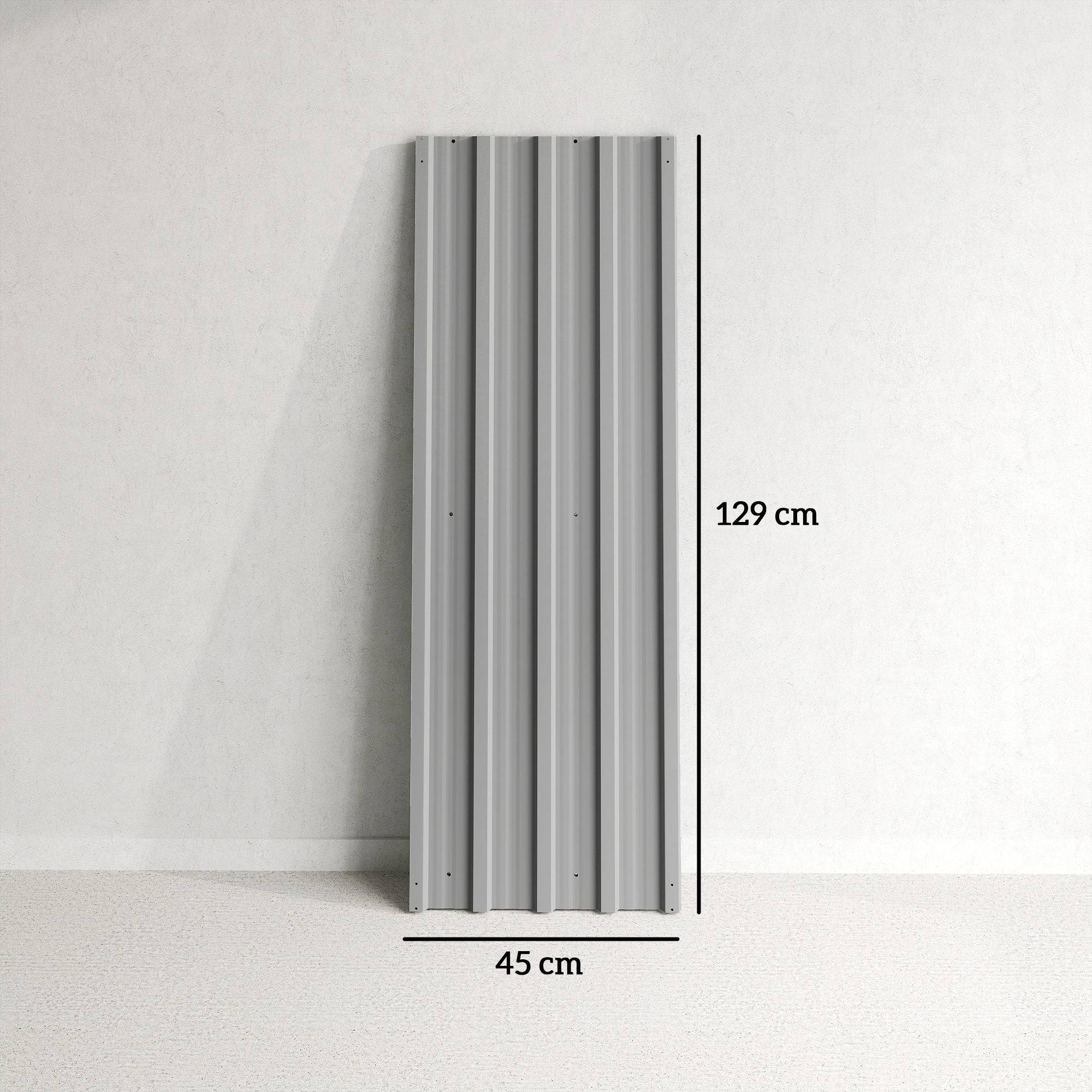 Lot 12 panneaux toiture acier galvanisé pour abris serres revêtement étanche 129x45cm gris - ComfortXL Outdoor Living - Image 5