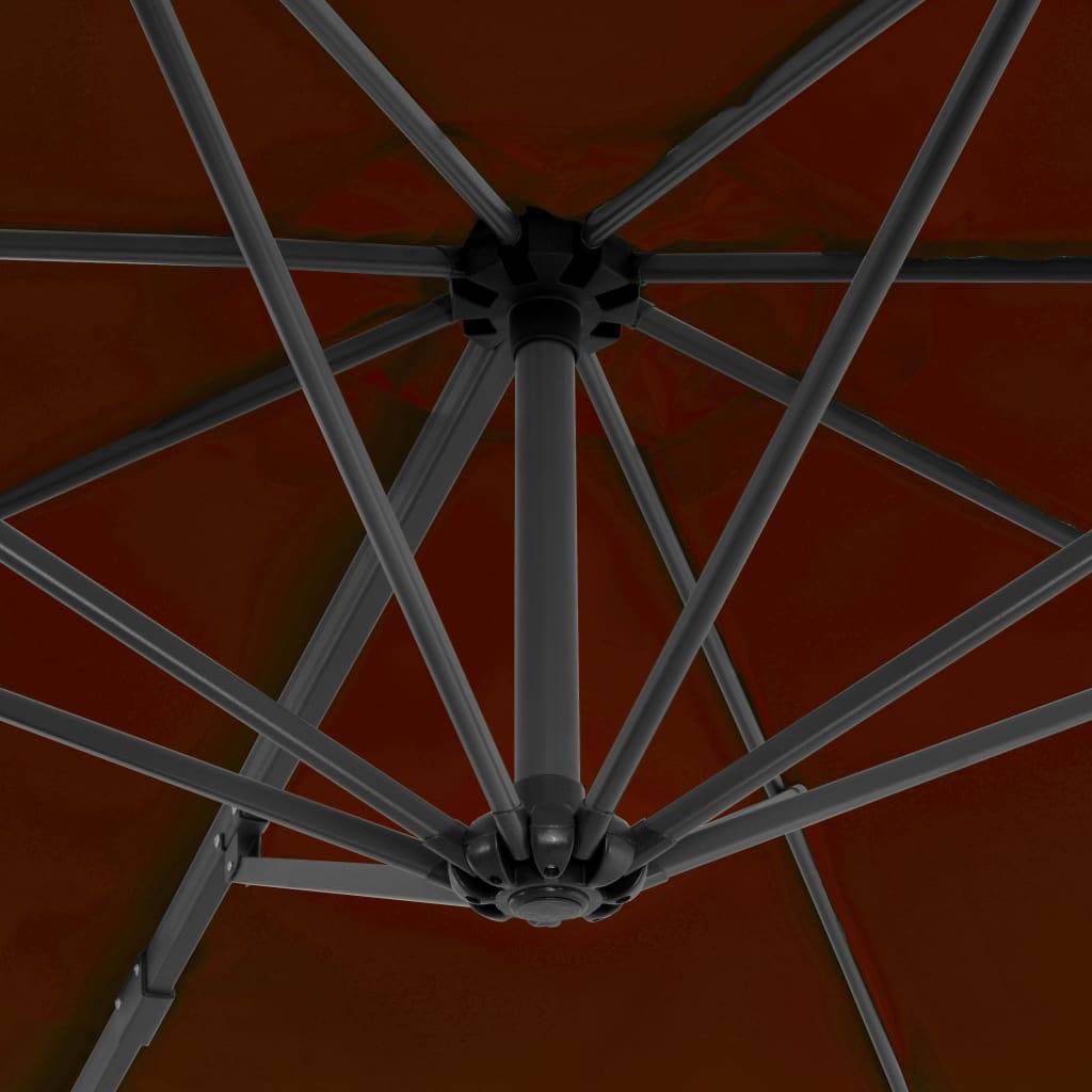 Helloshop26 - Parasol déporté avec mât en aluminium 300 cm orange - Image 5