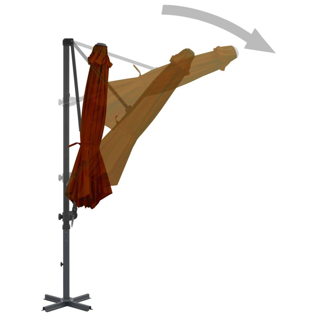Helloshop26 - Parasol déporté avec mât en aluminium 300 cm orange - Image 3