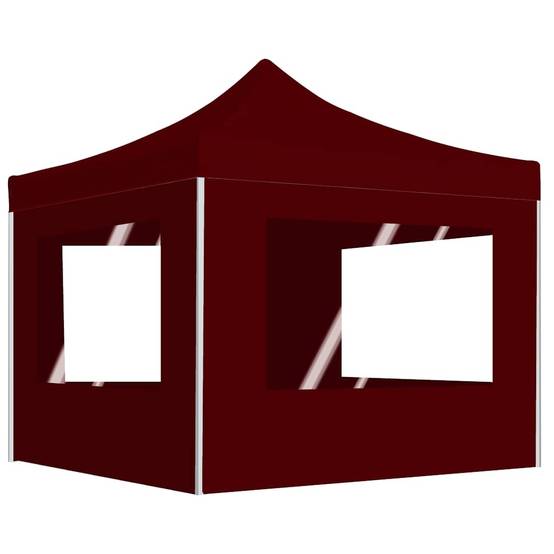 Vidaxl - Tente de réception pliable avec parois Aluminium 3x3 m Bordeaux vidaXL 45489 - Image 1