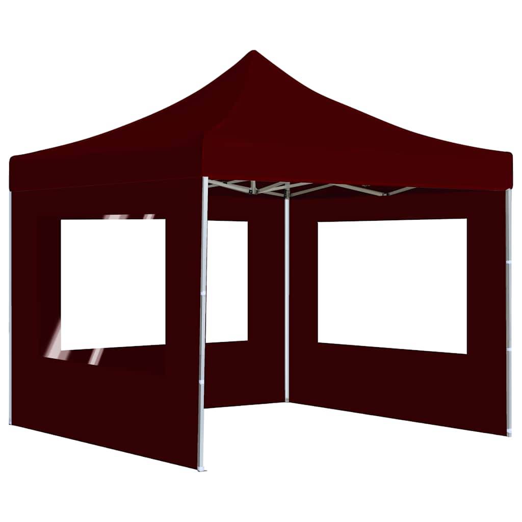 Vidaxl - Tente de réception pliable avec parois Aluminium 3x3 m Bordeaux vidaXL 45489 - Image 2