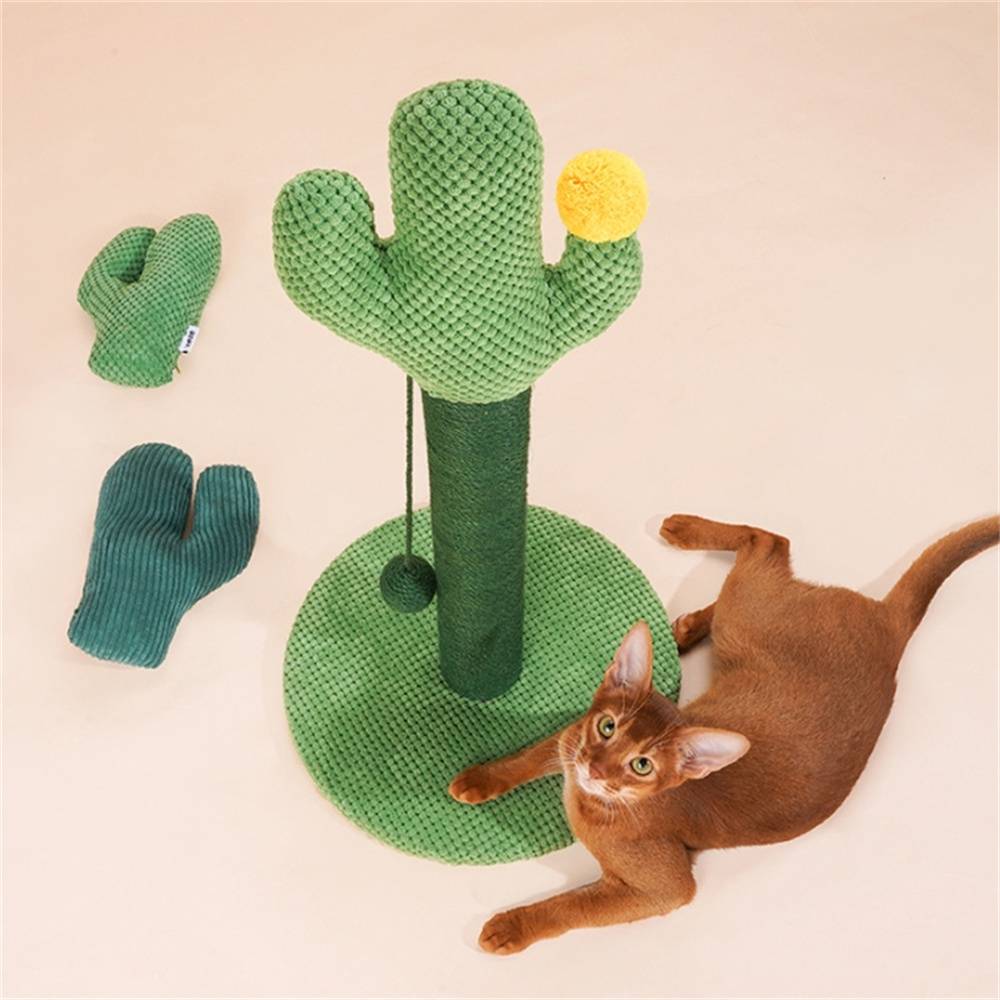 Griffoir en forme d'arbre cactus pour chat, en sisal avec boule jouet, facile à assembler Lytech - Image 7