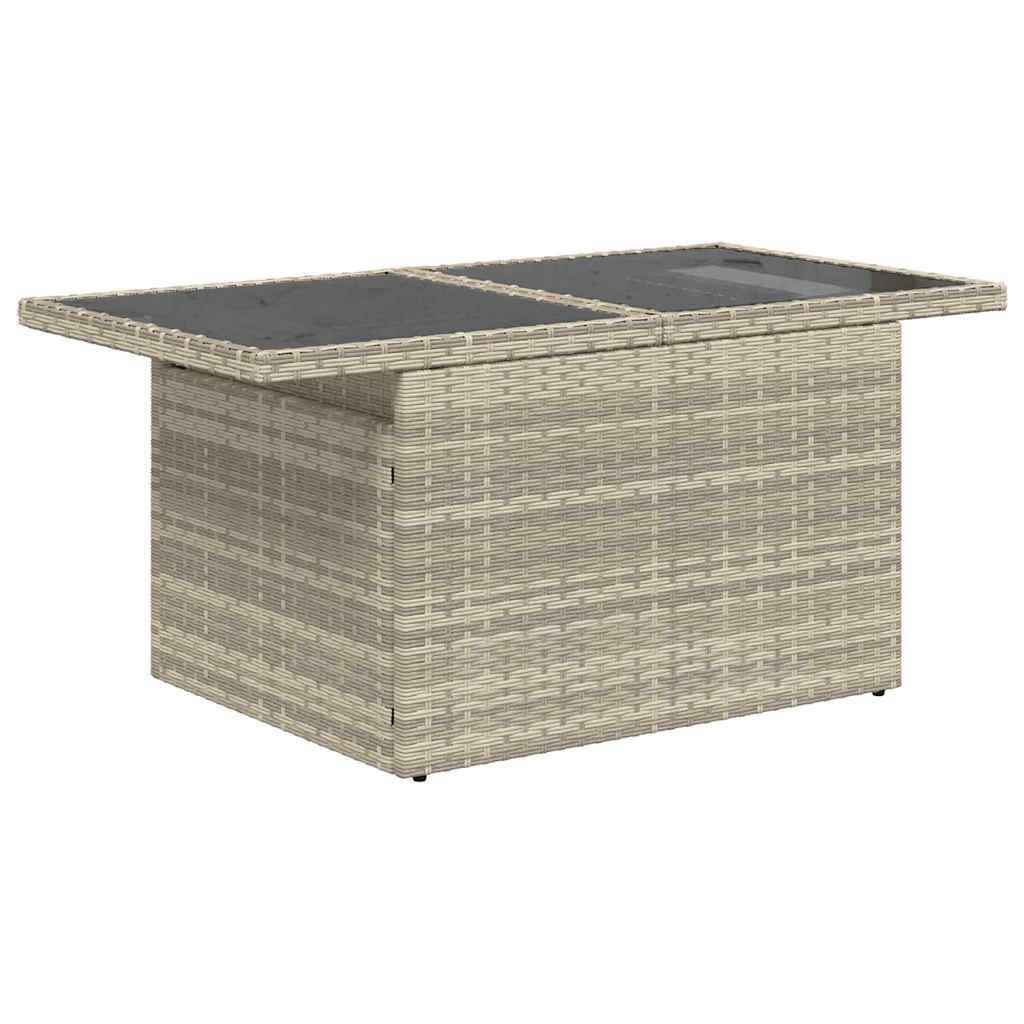 ComfortXL - Salon de jardin 8 pcs Gris clair polyrotin 7 places avec table modulable – ComfortXL Outdoor Living - Image 6