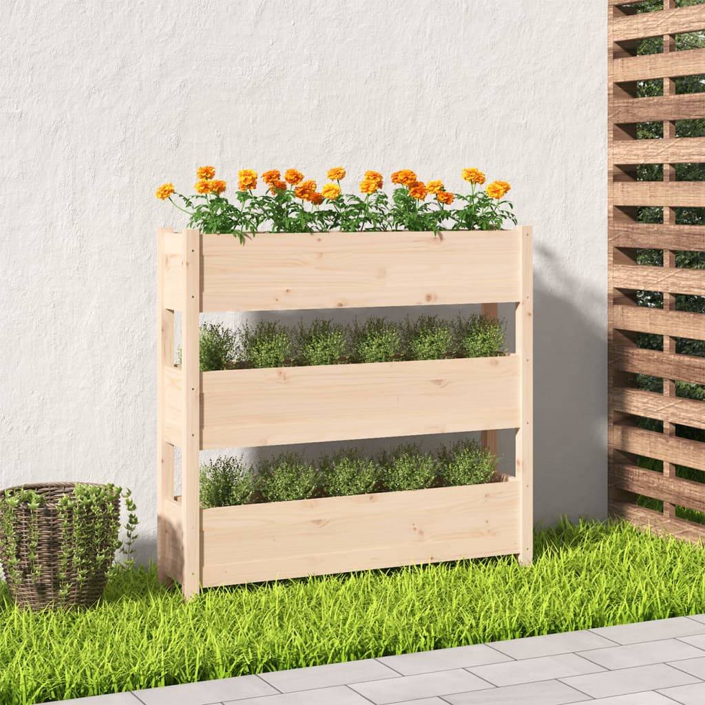 Vidaxl - Jardinière 112x25x104,5 cm Bois massif de pin vidaXL 823920 - Image 1