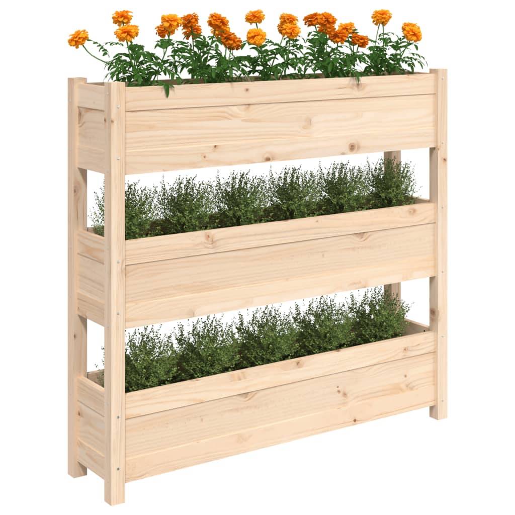 Vidaxl - Jardinière 112x25x104,5 cm Bois massif de pin vidaXL 823920 - Image 5