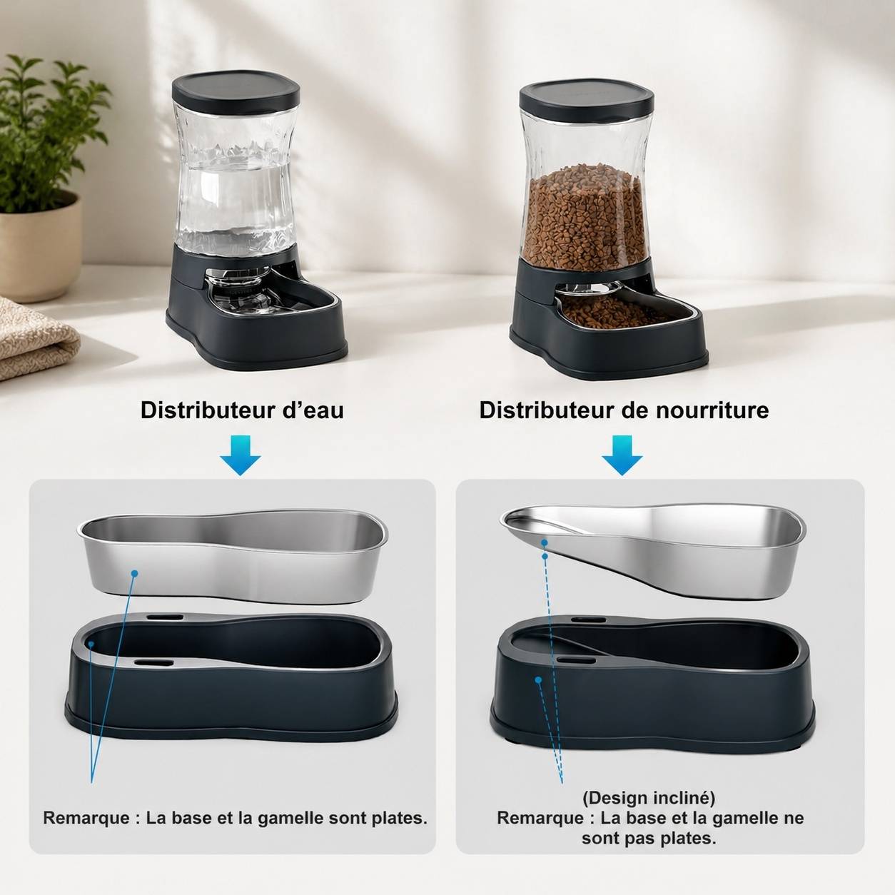 Distributeur Automatique Nourriture Eau Pour Animaux Compagnie Gamelles Inox 304 Grande Capacité - Image 9