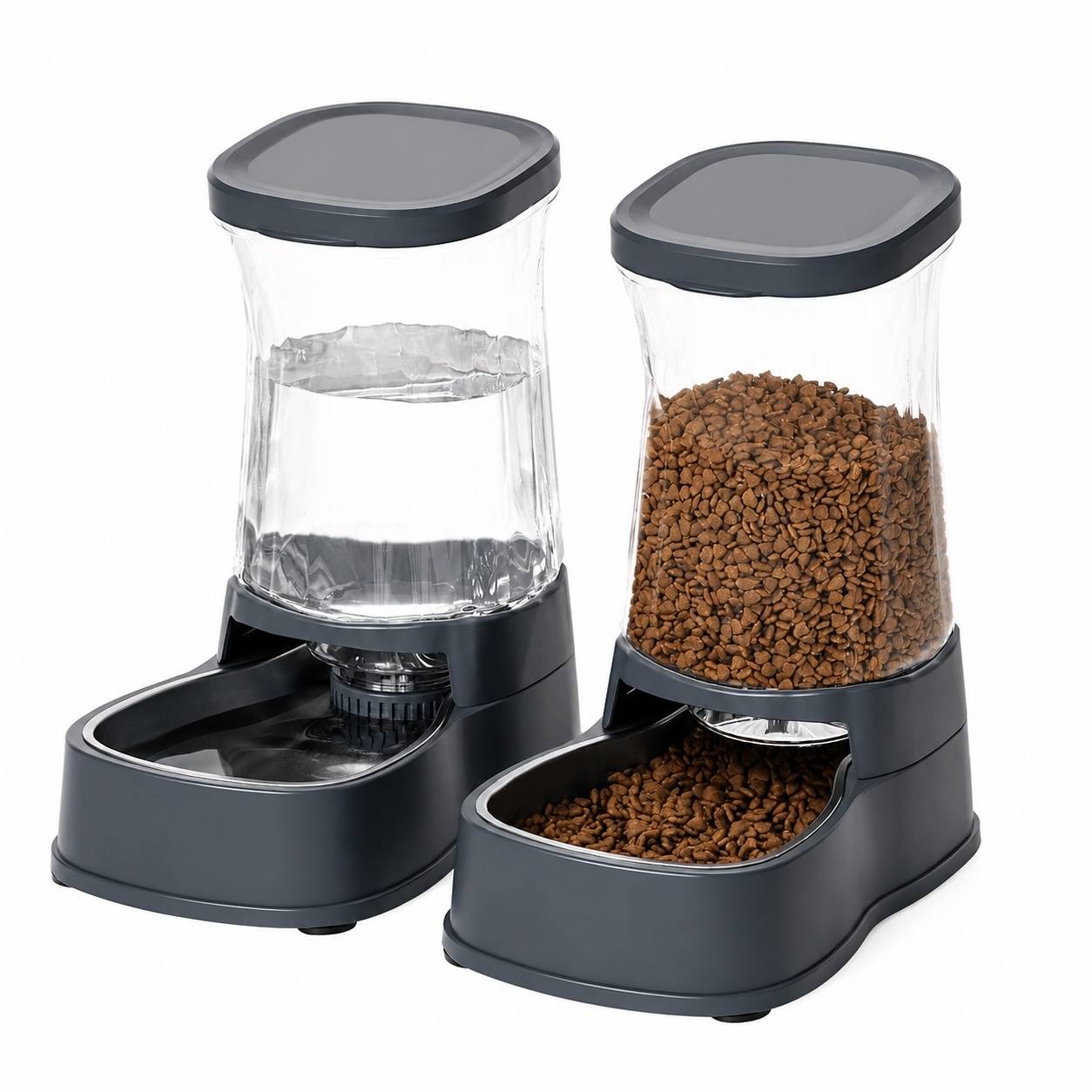 Distributeur Automatique Nourriture Eau Pour Animaux Compagnie Gamelles Inox 304 Grande Capacité - Image 1