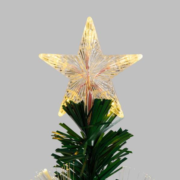 Lotti - Sapin lumineux fibre optique 130CM LED Blanc chaud et multicouleur RGB Lotti - Image 5