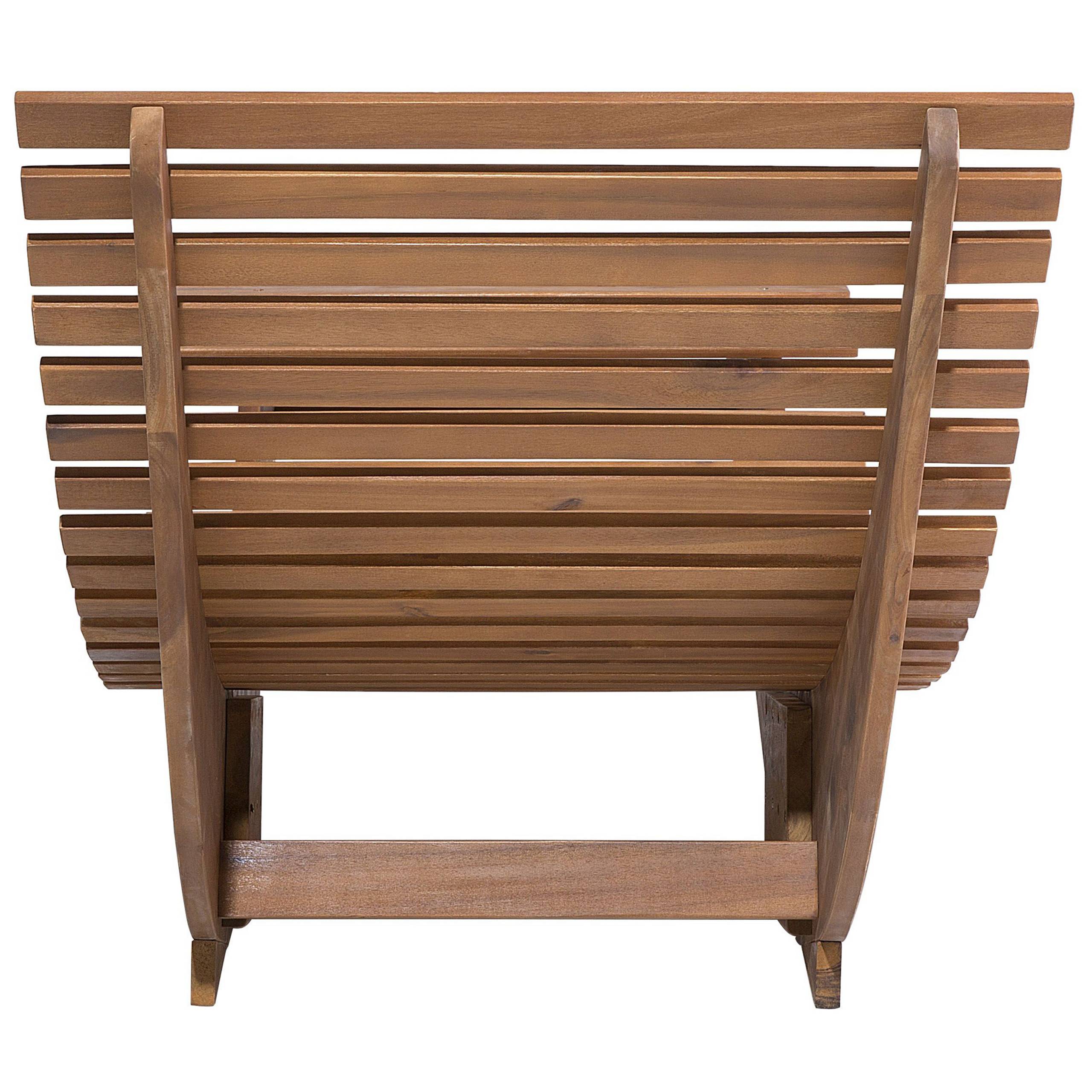 Beliani - Bain de Soleil Chaise Longue de Jardin en Bois d'Acacia avec Coussin Gris Beige Matières Résitantes et Fonction Bascule Design Moderne Beliani - Image 7