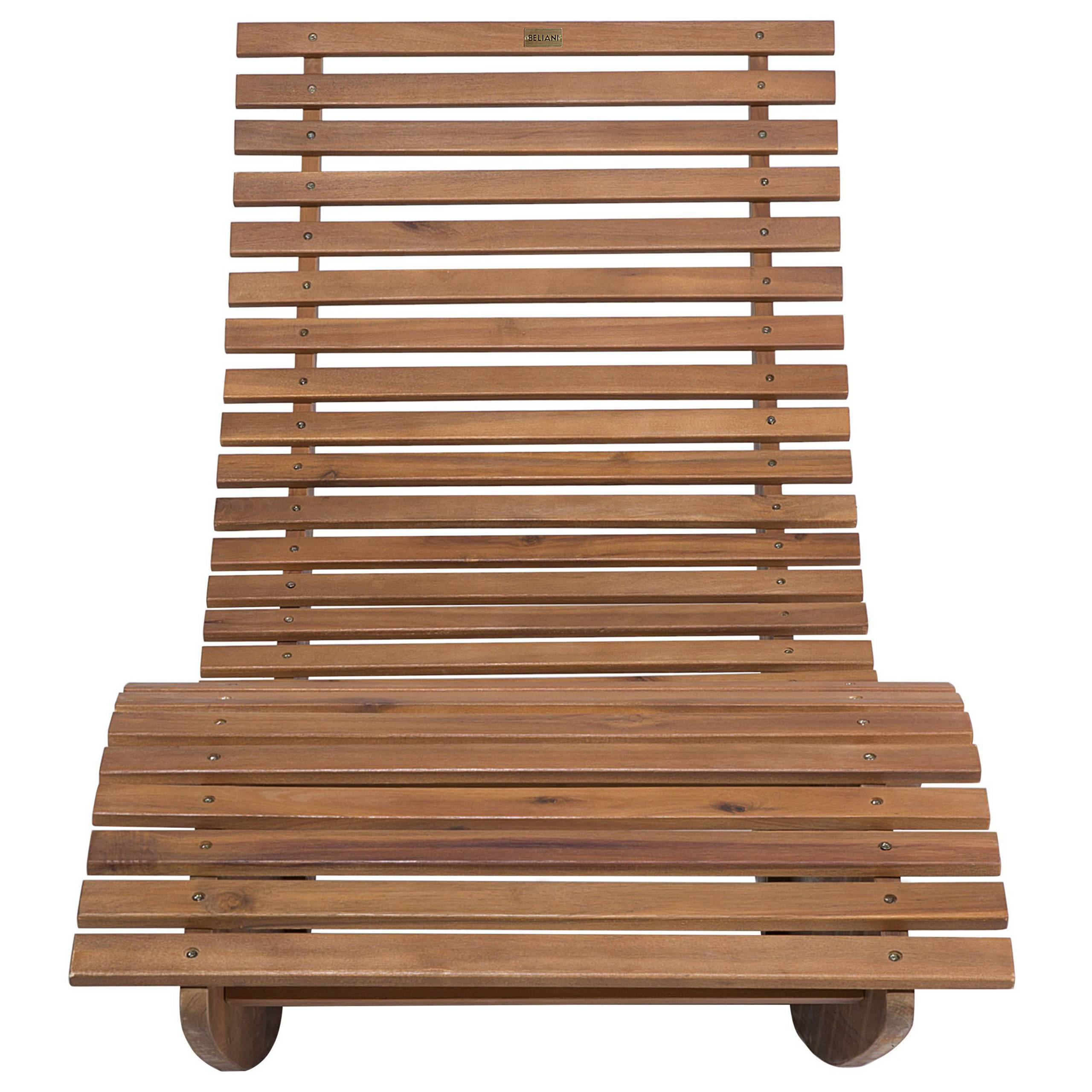 Beliani - Bain de Soleil Chaise Longue de Jardin en Bois d'Acacia avec Coussin Gris Beige Matières Résitantes et Fonction Bascule Design Moderne Beliani - Image 5