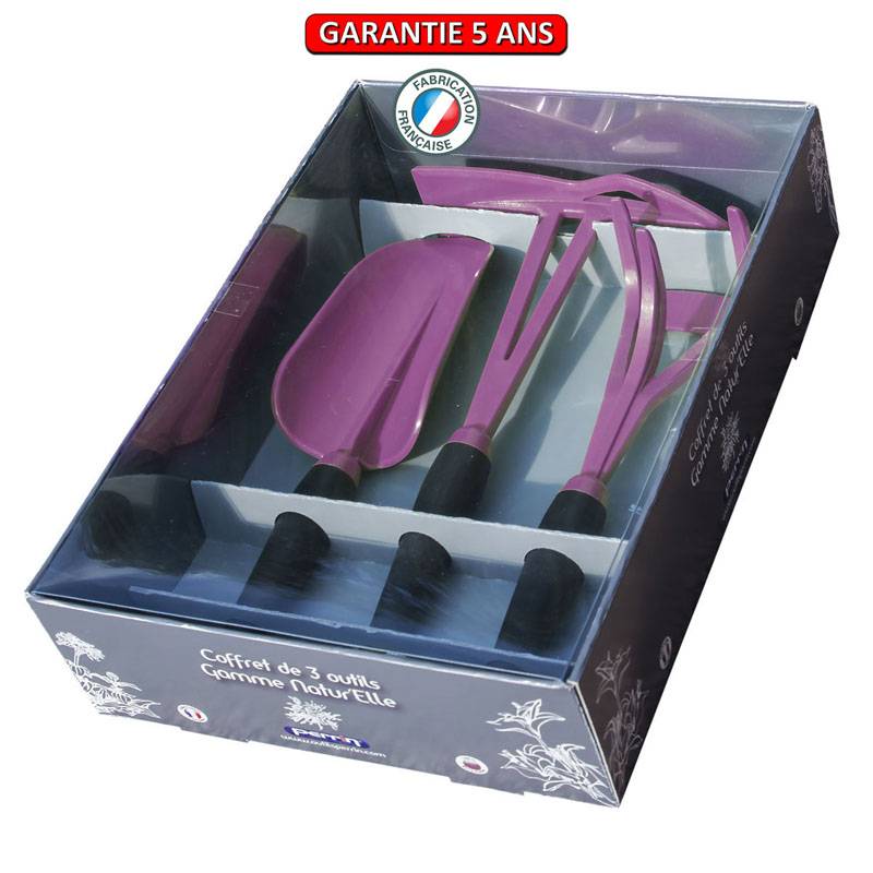 Outils Perrin - Coffret 3 outils de jardin gamme natur'elle - Framboisine Outils Perrin