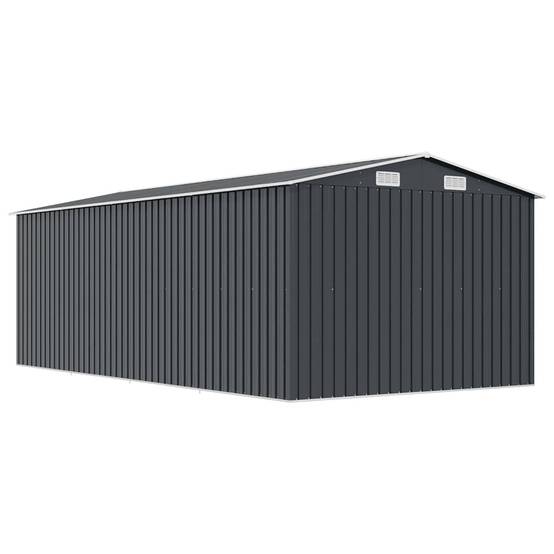 Vidaxl - Abri de jardin 257x489x181 cm Métal Anthracite 12.6m² vidaXL 143350 - Image 7