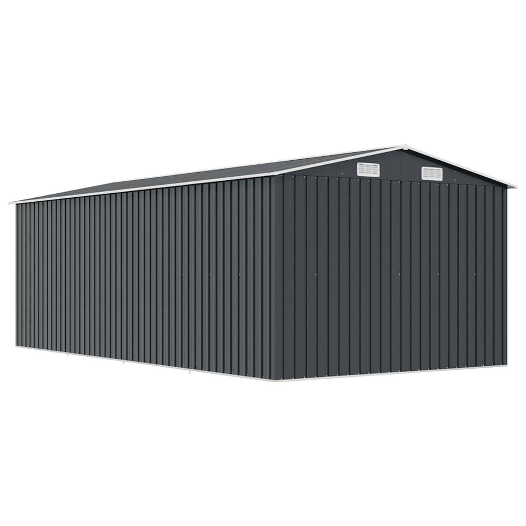 Vidaxl - Abri de jardin 257x489x181 cm Métal Anthracite 12.6m² vidaXL 143350 - Image 7