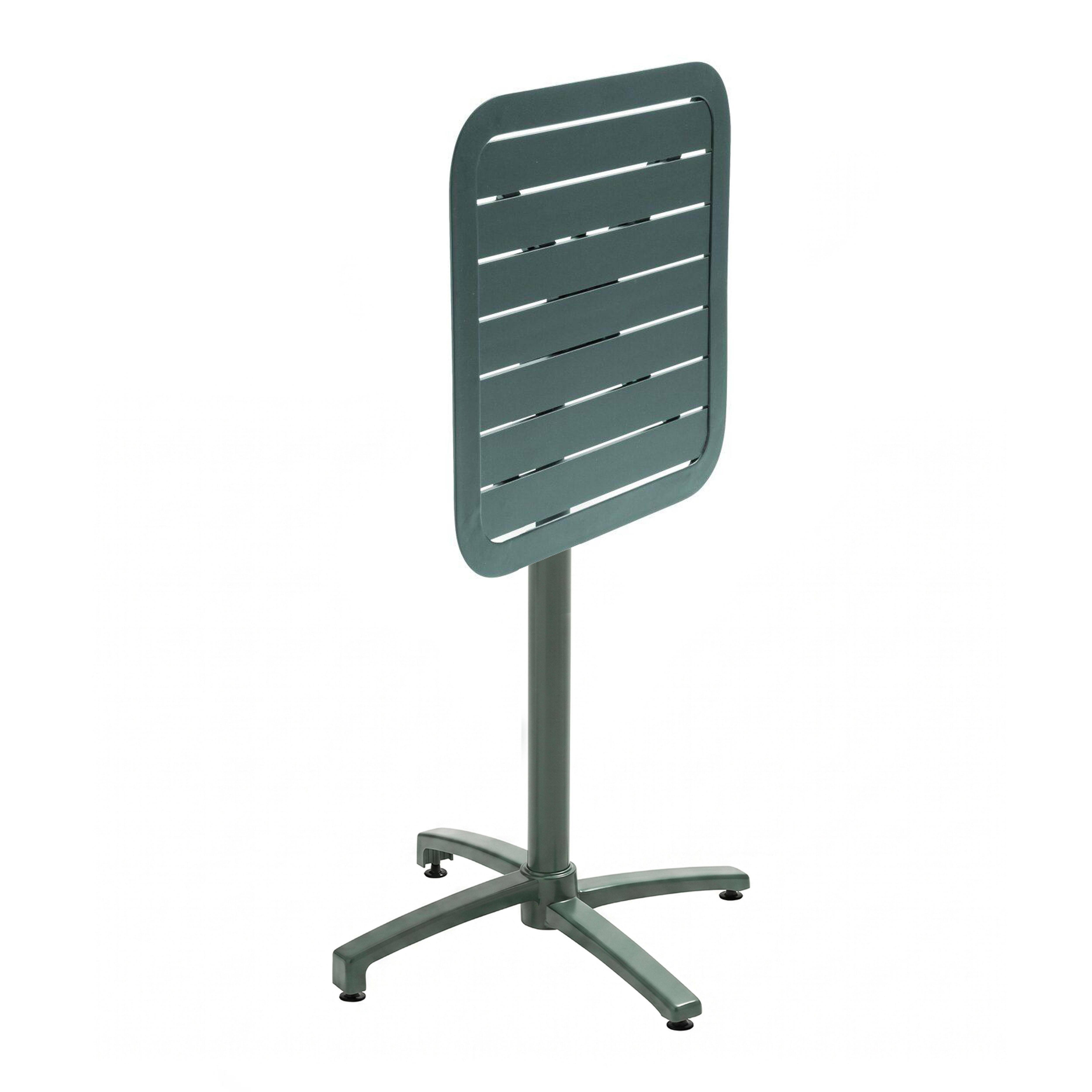 Oviala - Table haute 60x60 cm inclinable de terrasse en aluminium vert foncé Almada - Oviala - Image 3