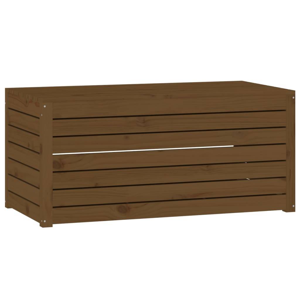 Helloshop26 - Boîte coffre de jardin 101 x 50,5 x 46,5 cm bois massif de pin marron miel - Image 2