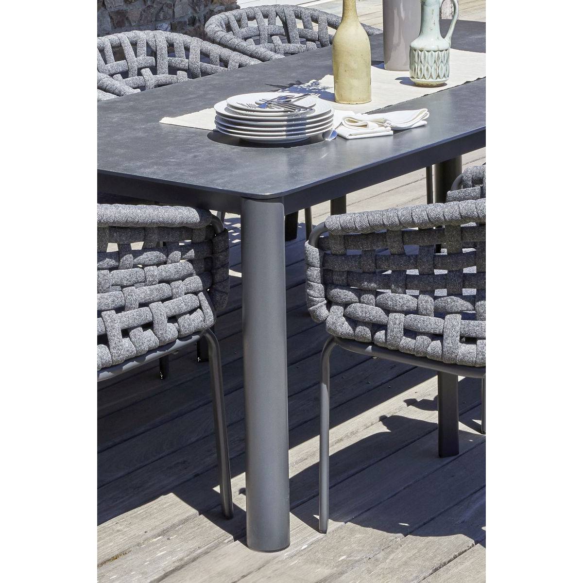 Paris Garden - Table de Jardin en Céramique "Camargue" 220cm Gris Anthracite - Image 2