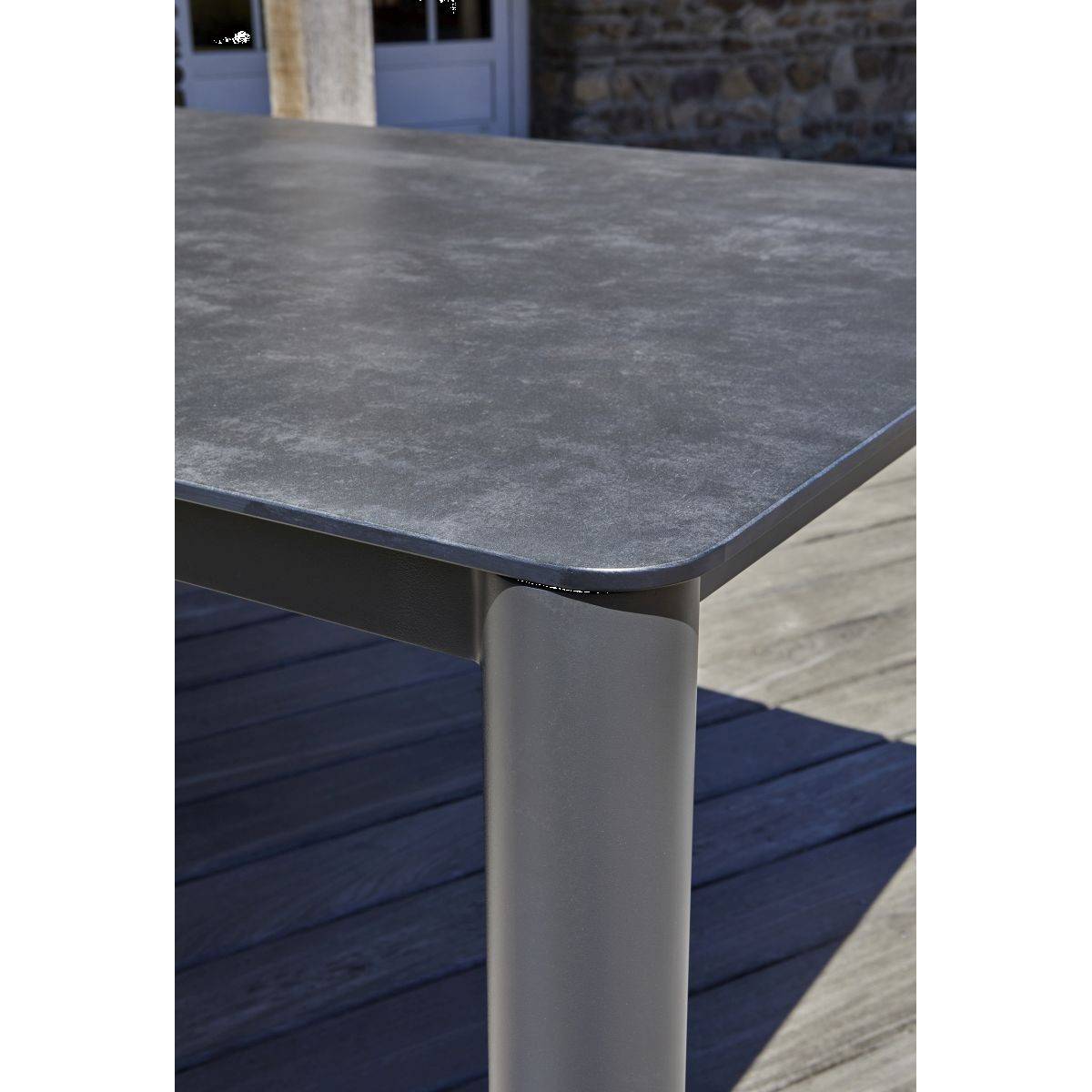 Paris Garden - Table de Jardin en Céramique "Camargue" 220cm Gris Anthracite - Image 3