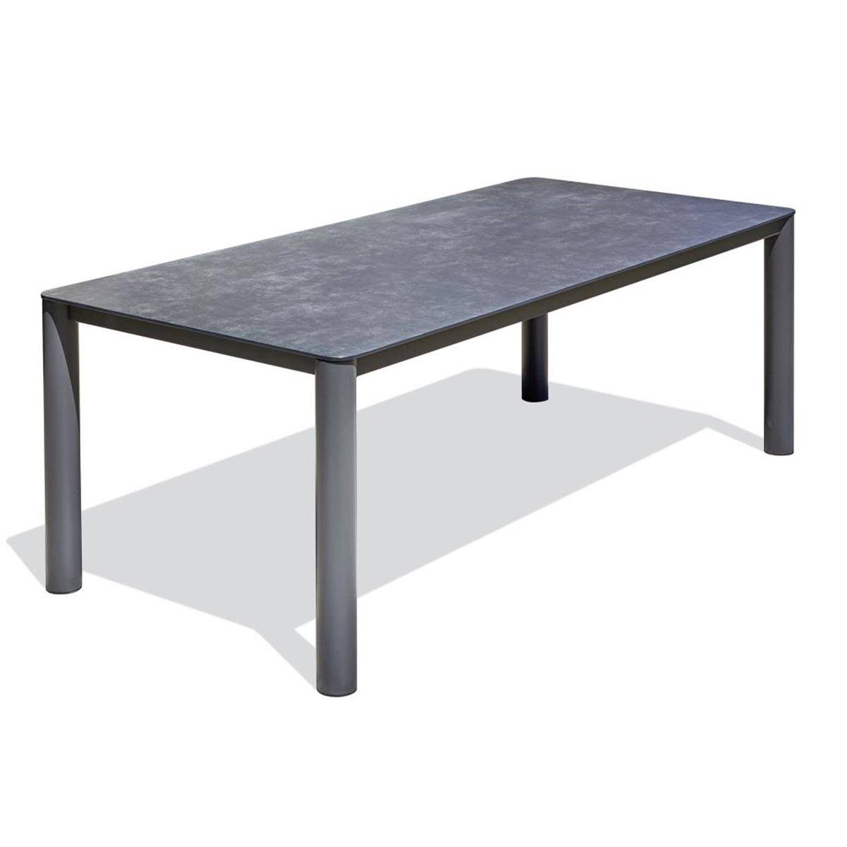 Paris Garden - Table de Jardin en Céramique "Camargue" 220cm Gris Anthracite