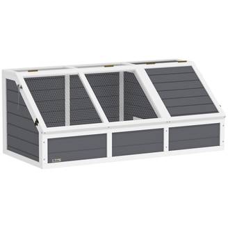 Enclos pour tortue bois gris 120 x 55 x 50 cm - PANGIVO