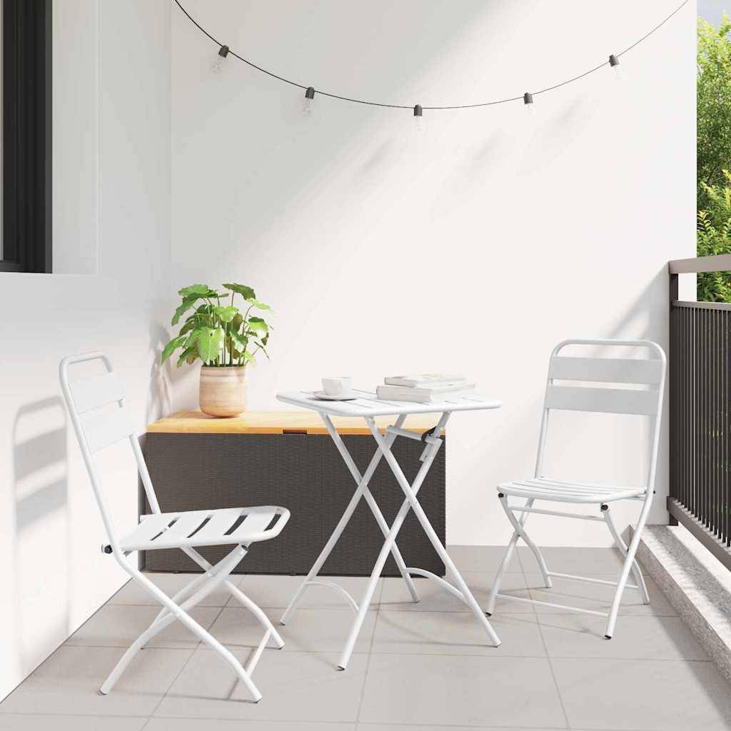 Prolenta Premium - Chaises de jardin acier blanc 42 x 52 x 82 cm - Prolenta premium p368.9 - Image 2