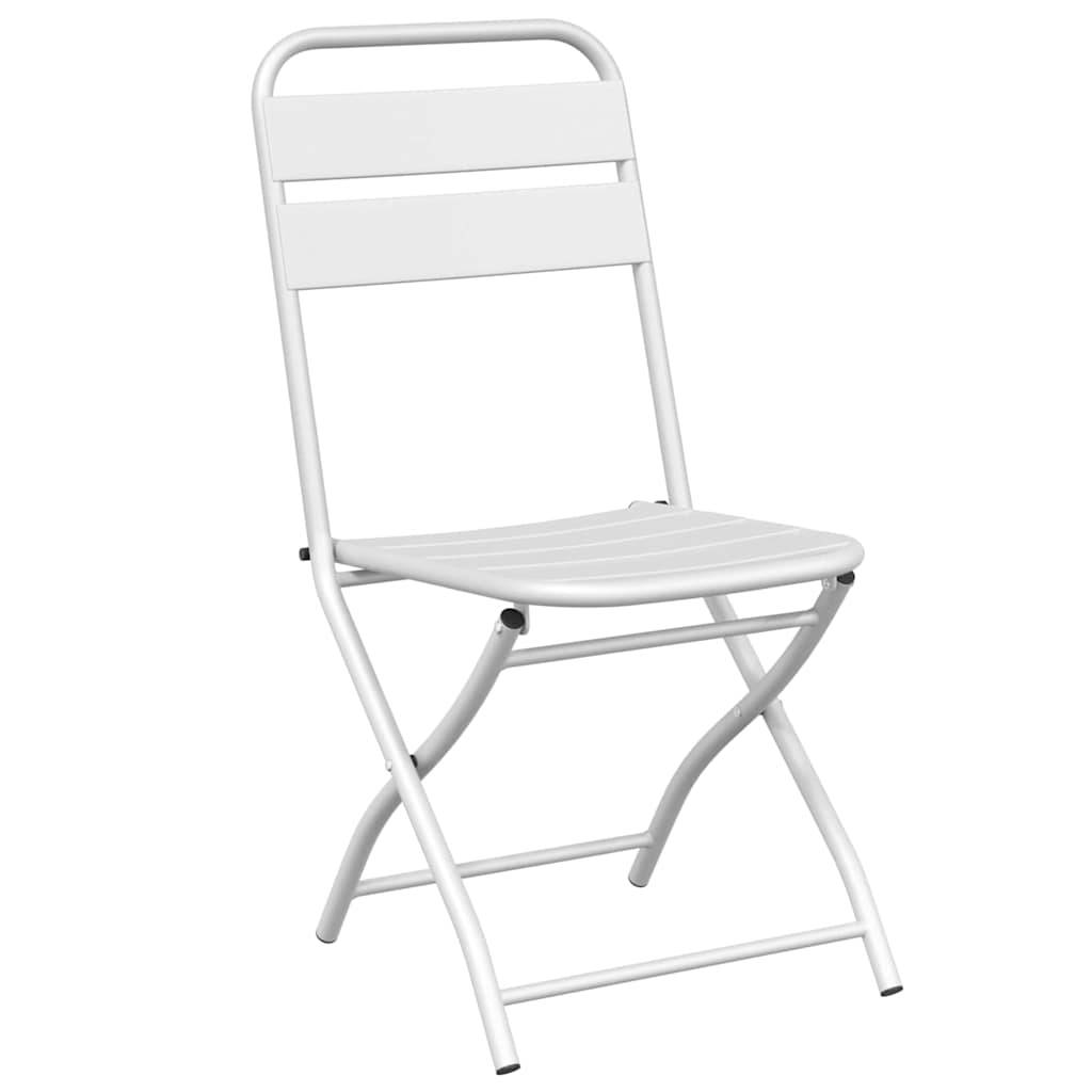 Prolenta Premium - Chaises de jardin acier blanc 42 x 52 x 82 cm - Prolenta premium p368.9 - Image 4
