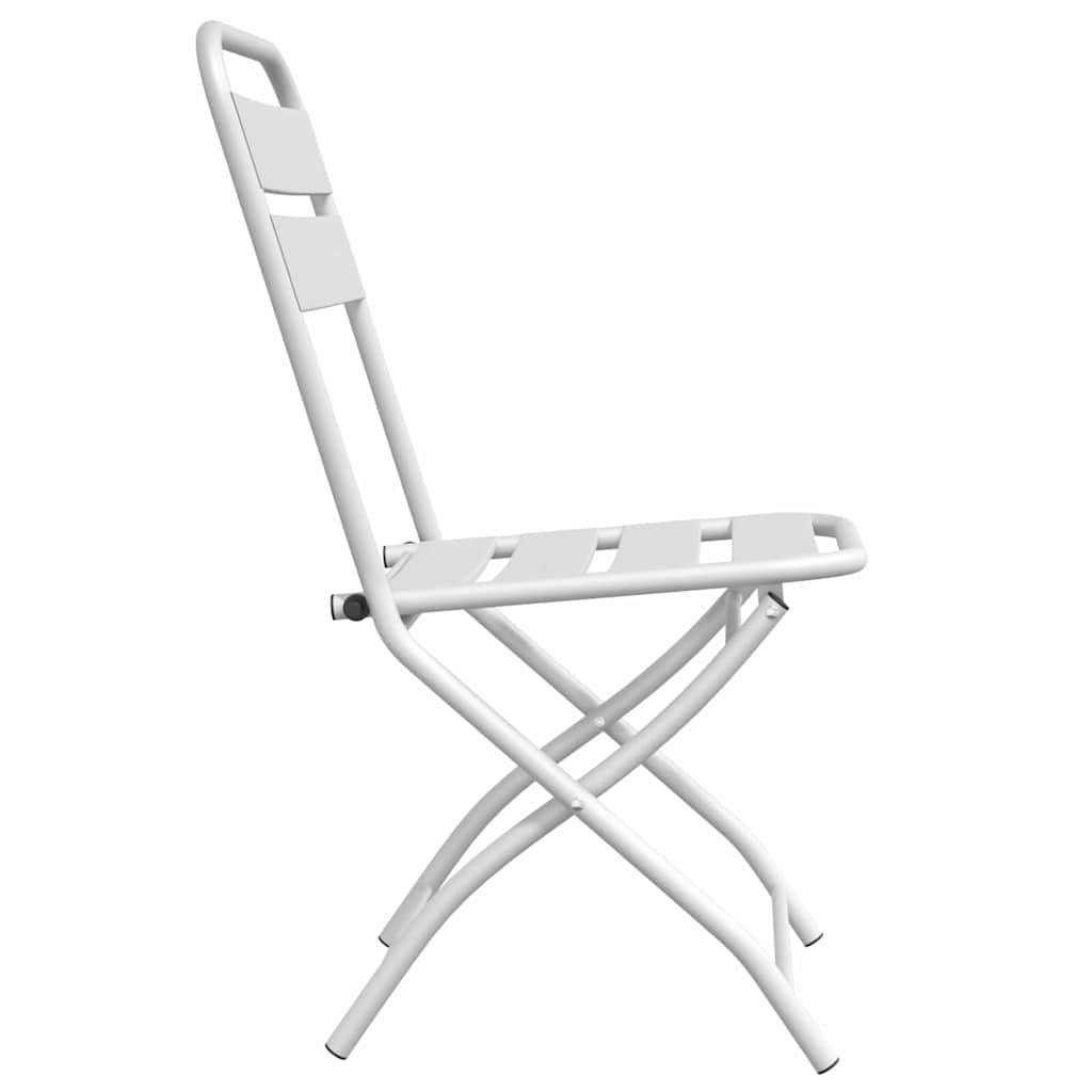 Prolenta Premium - Chaises de jardin acier blanc 42 x 52 x 82 cm - Prolenta premium p368.9 - Image 6