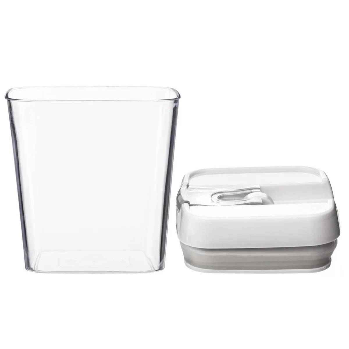 Bocal en Plastique Carré "Oslo" 500mL Transparent - Image 2