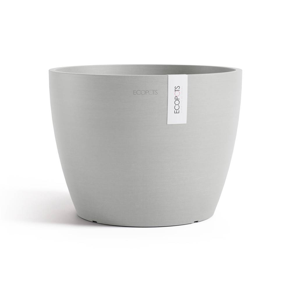 Ecopots - Pot Rond Stockholm 31 Blanc Gris - Ø 31 x H. 23,3 cm - 12,9 L ECOPOTS - Image 2