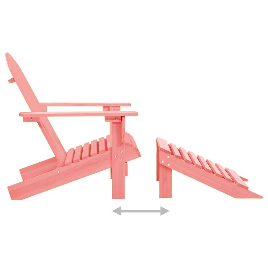Vidaxl - Chaise de jardin Adirondack avec pouf bois de sapin solide rose vidaXL 315867 - Image 6