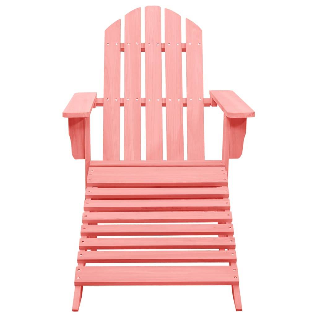 Vidaxl - Chaise de jardin Adirondack avec pouf bois de sapin solide rose vidaXL 315867 - Image 2