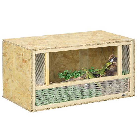 Terrarium bois OSB naturel 80 x 40 x 40 cm - PANGIVO - Image 1