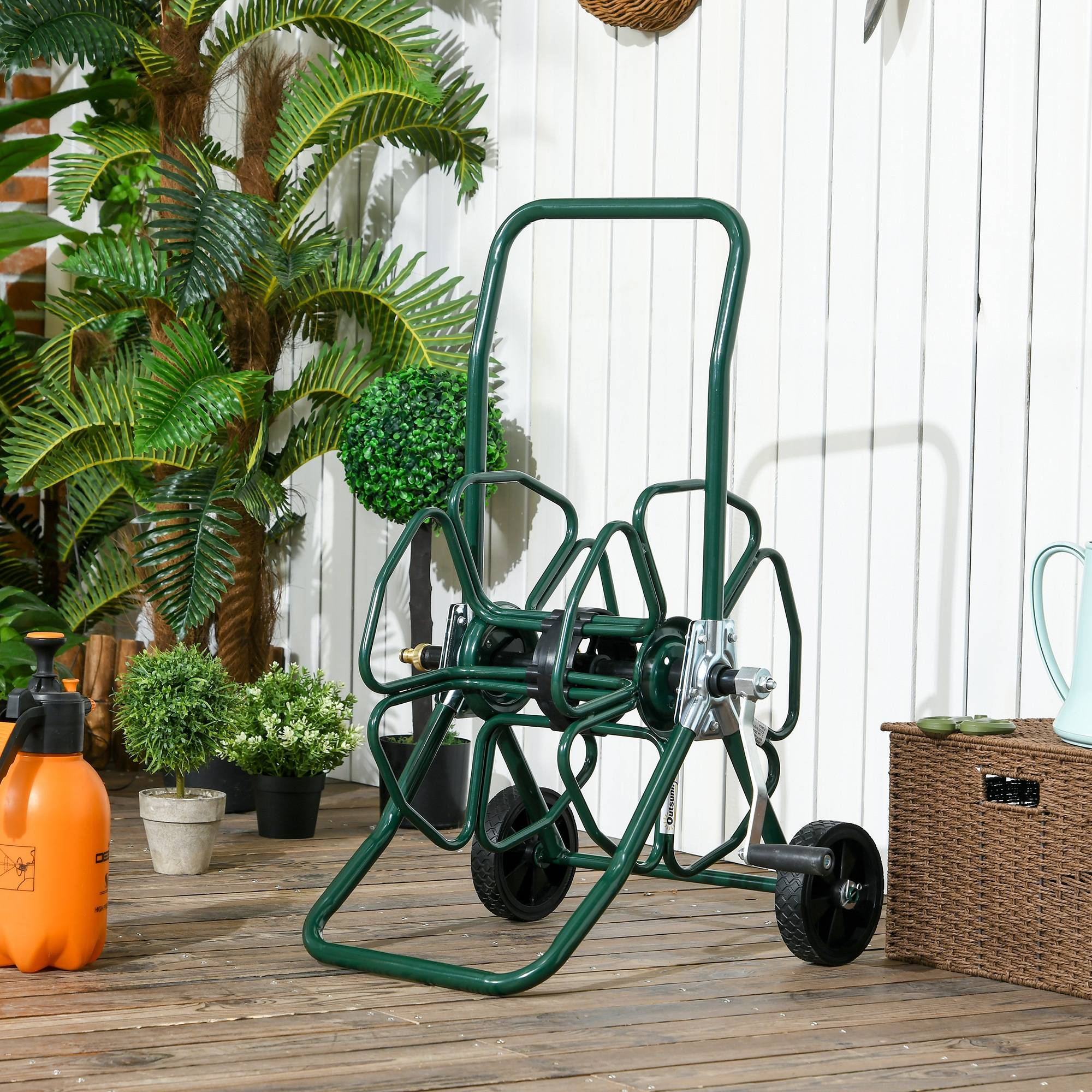 Lot De 2 Tuteurs En Métal Pour Tuyaux De Descente - Vert Semi-circulaire 2m, Support Plantes Grimpantes
