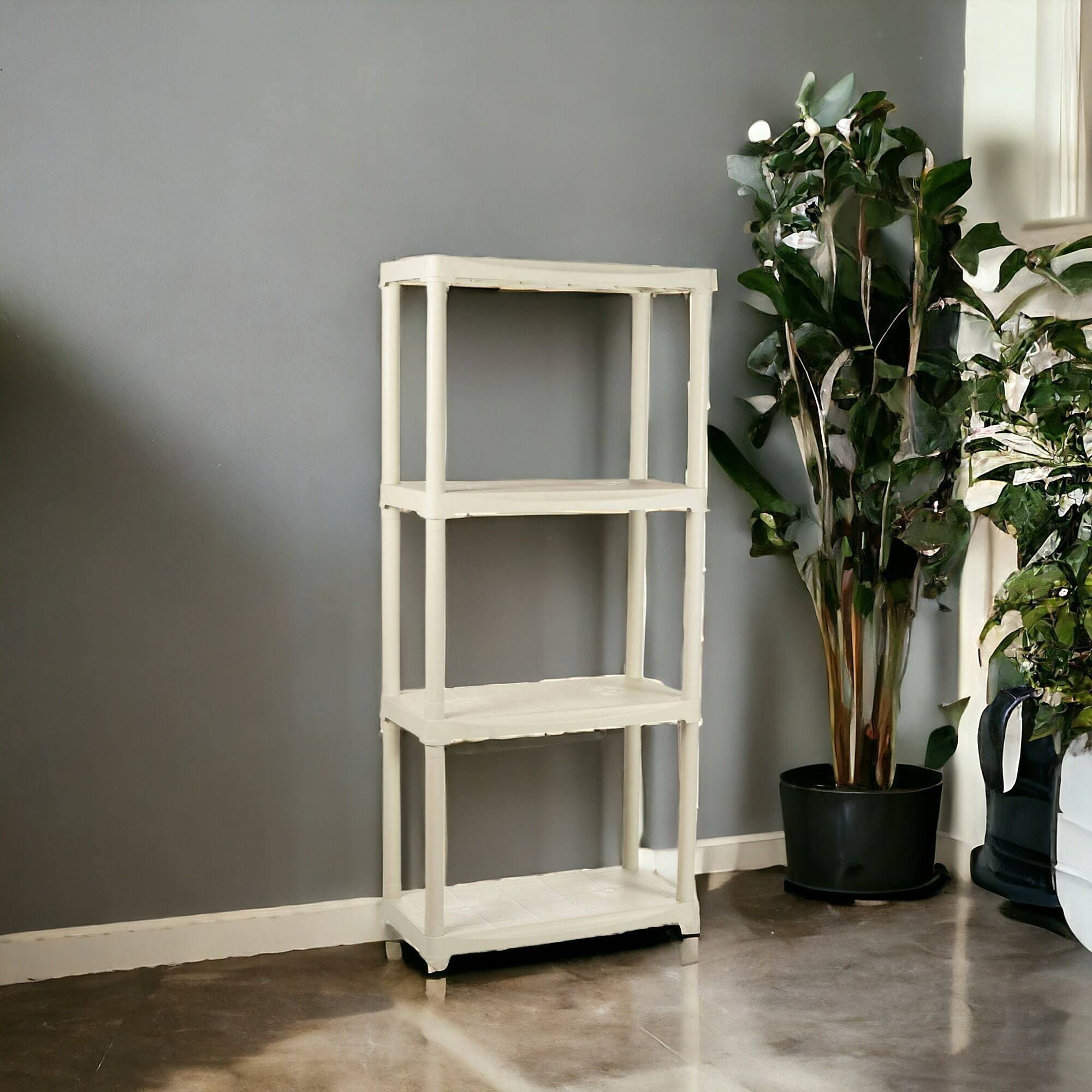 Dmora - Armoire d'extérieur Darbitri, Etagère d'extérieur, Armoire de balcon polyvalente, Armoire d'extérieur, 100% Made in Italy, 60x30h133 cm, Blanc - Dmora - Image 2