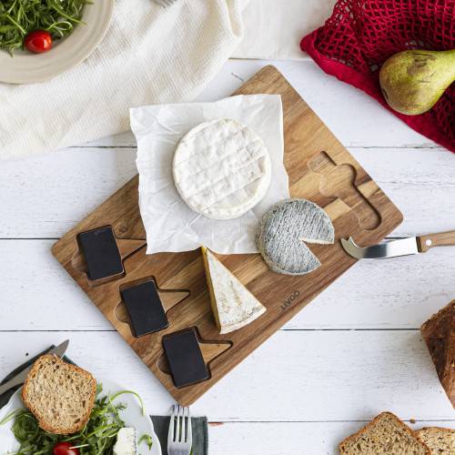 Livoo - Plateau à fromage avec couteau en bois d'acacia - Image 3
