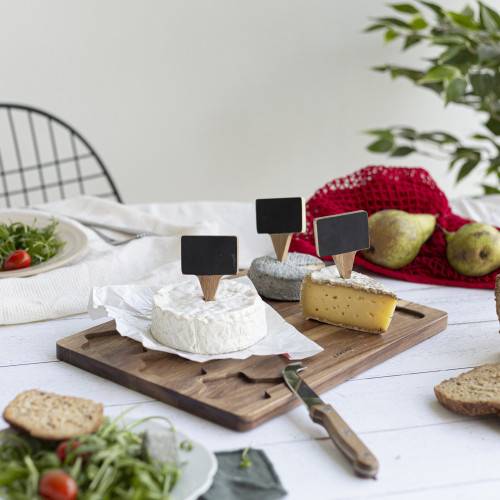 Livoo - Plateau à fromage avec couteau en bois d'acacia - Image 1