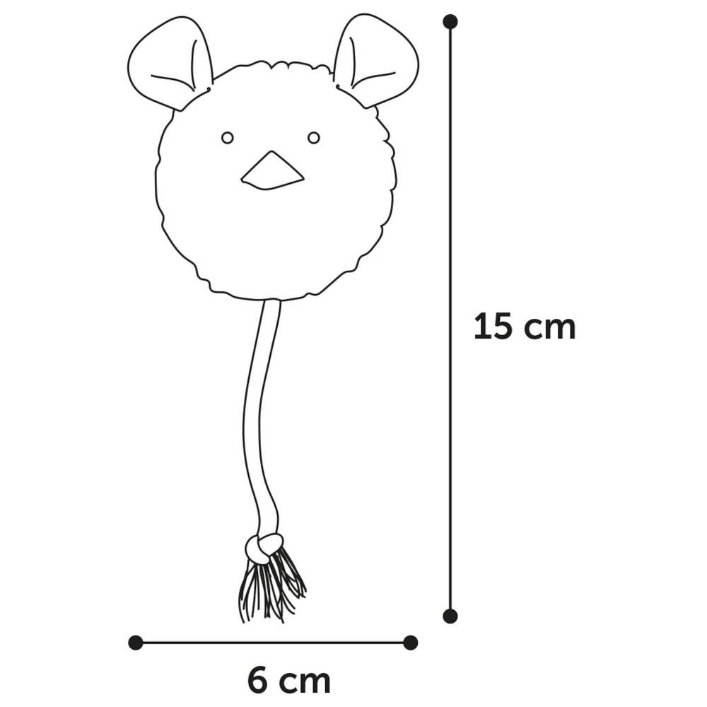 1 souris ronde SUAVA 15 cm  jouet pour chat  couleur aléatoire - Image 5