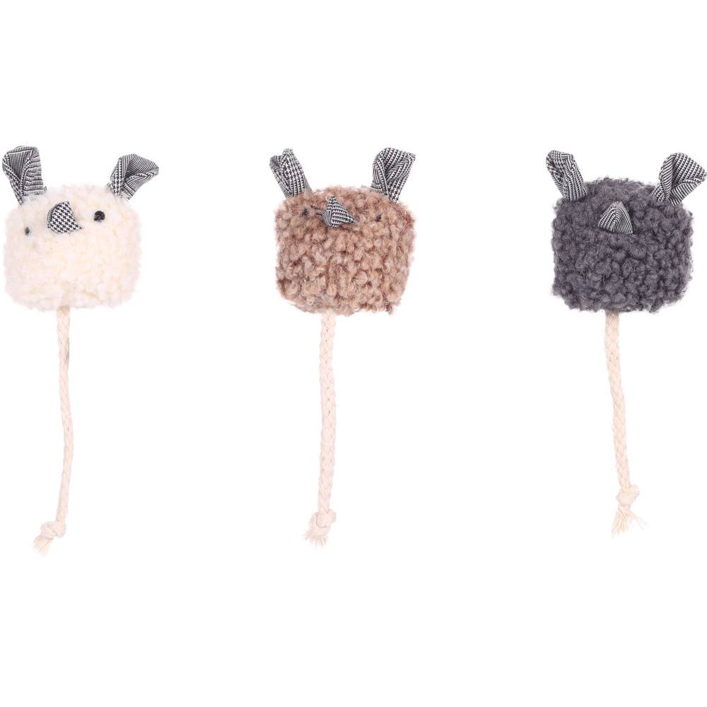 1 souris ronde SUAVA 15 cm  jouet pour chat  couleur aléatoire