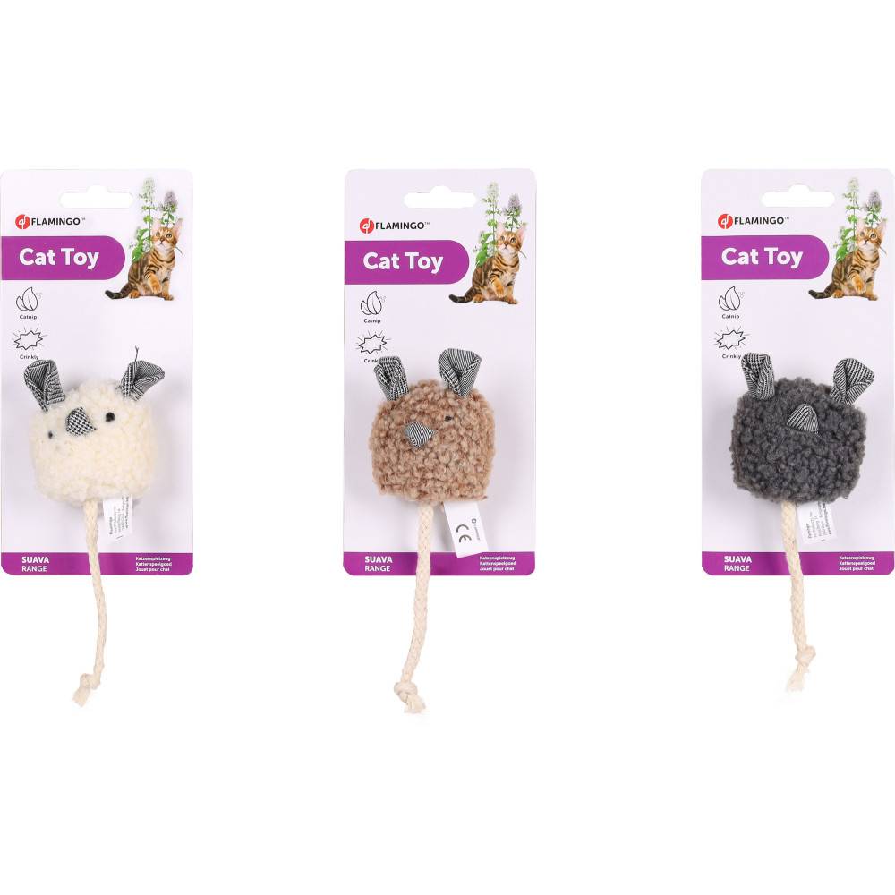 1 souris ronde SUAVA 15 cm  jouet pour chat  couleur aléatoire - Image 6