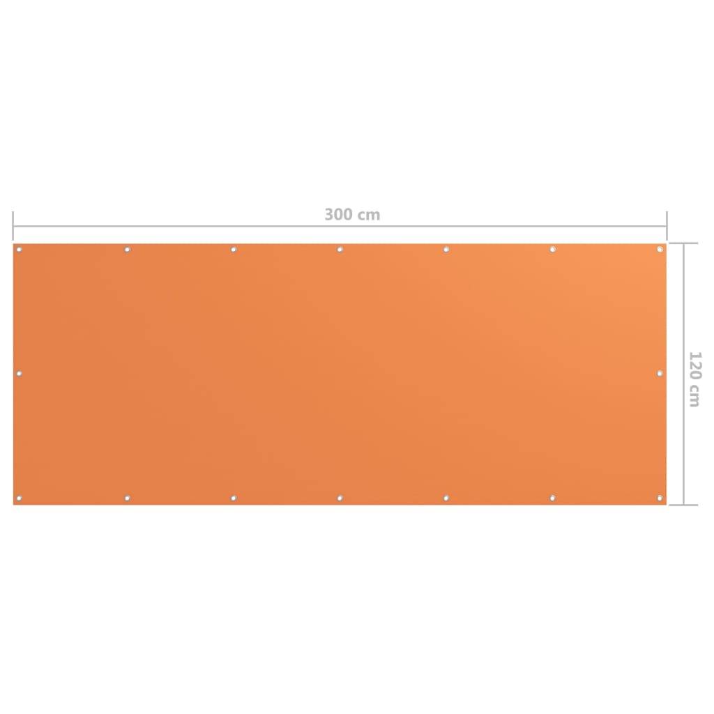 Helloshop26 - Écran de balcon brise pare vue protection confidentialité 120 x 300 cm tissu oxford orange - Image 5