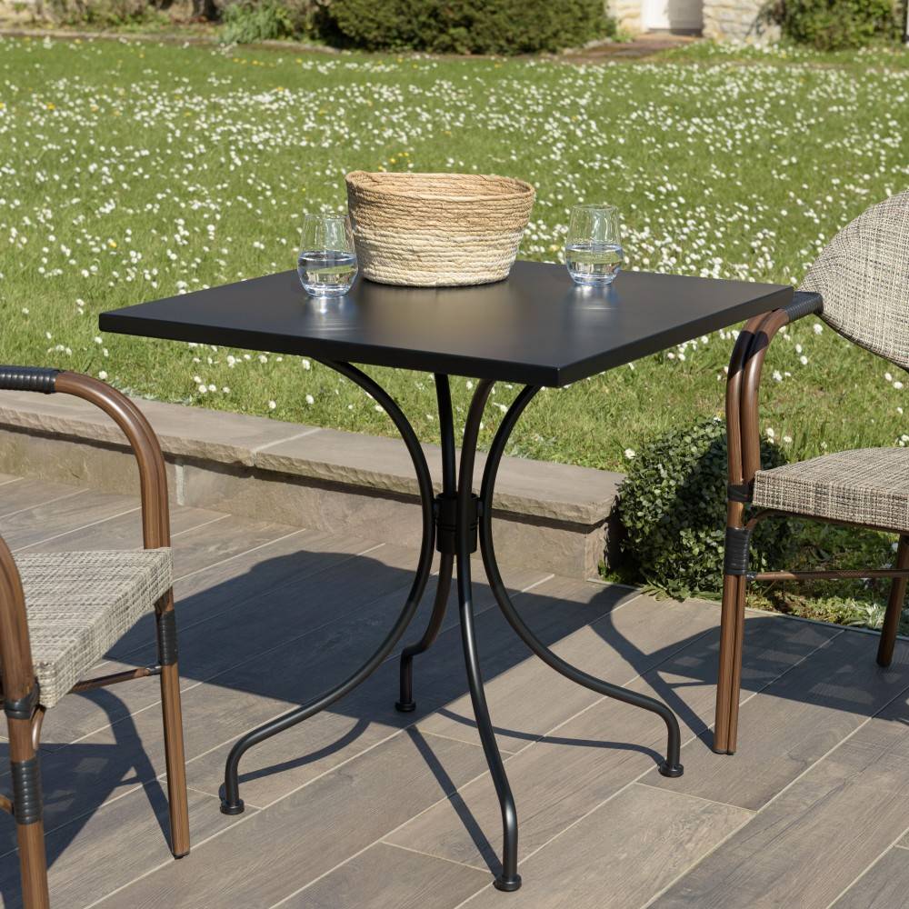 VIANNEY - Table de jardin carrée 2 personnes 70x70cm - Image 2