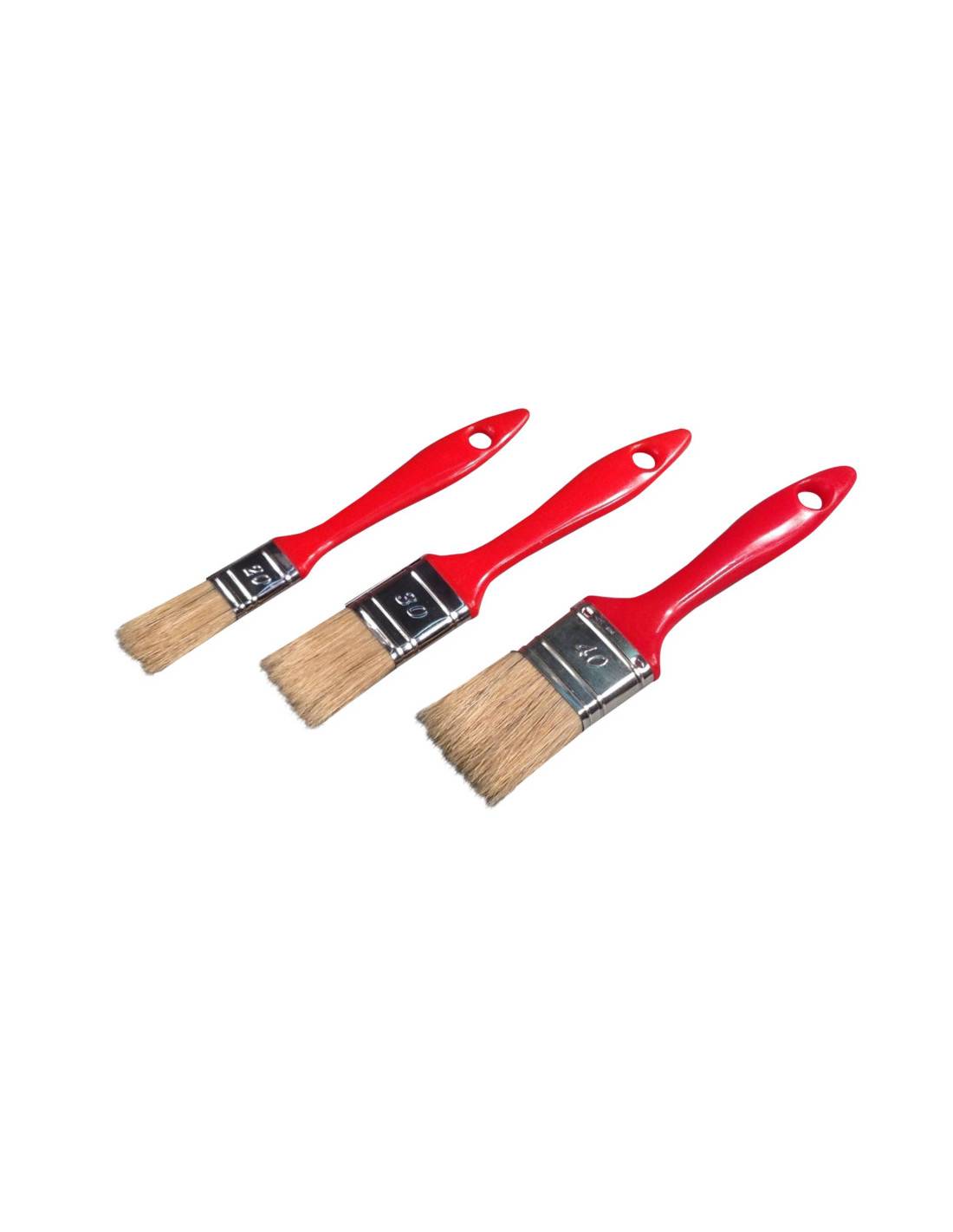 Lot 3 Pinceaux Plats Larg20 30 40 - Savy