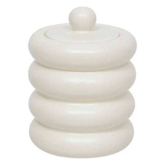 Boîte Déco en Céramique "Mike" 14cm Blanc - Image 1